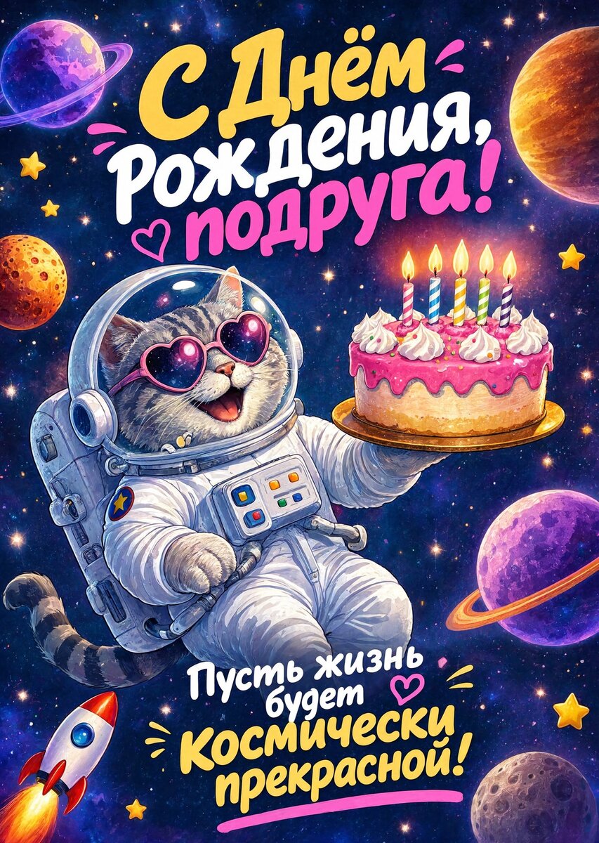 Открытка С Днём Рождения Подруга #54