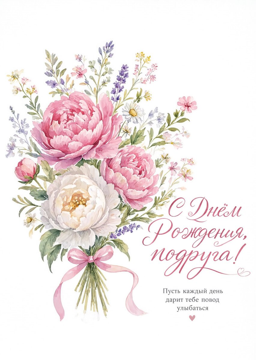Открытка С Днём Рождения Подруга #55