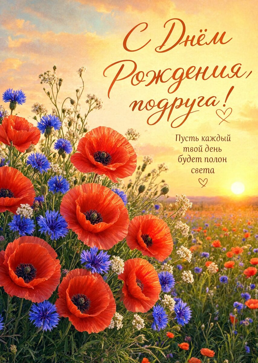 Открытка С Днём Рождения Подруга #57
