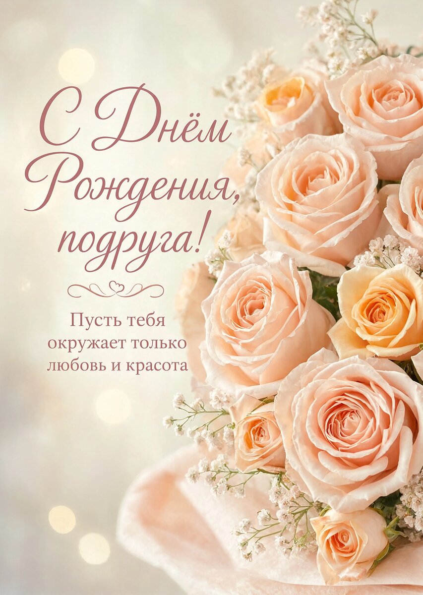 Открытка С Днём Рождения Подруга #6