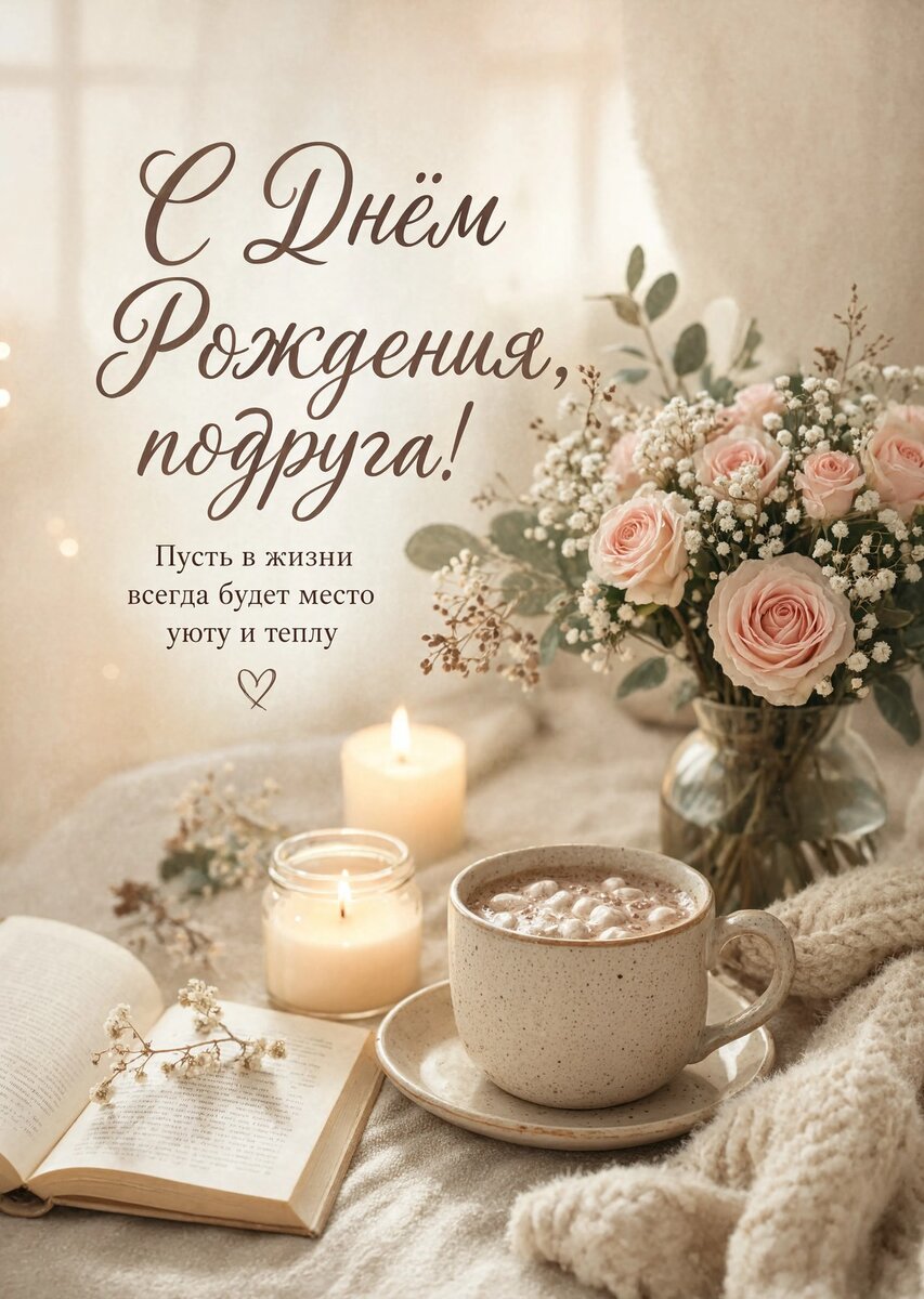 Открытка С Днём Рождения Подруга #62