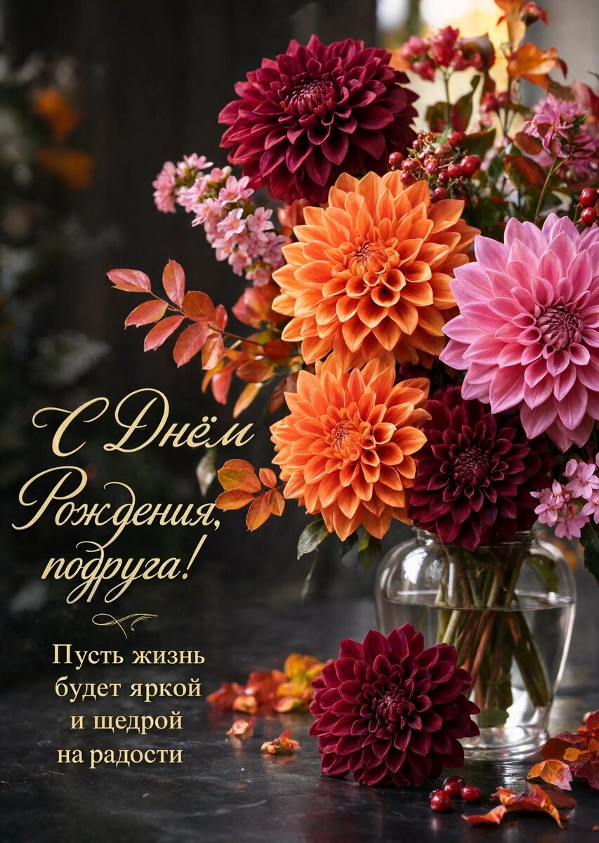 Открытка С Днём Рождения Подруга #64