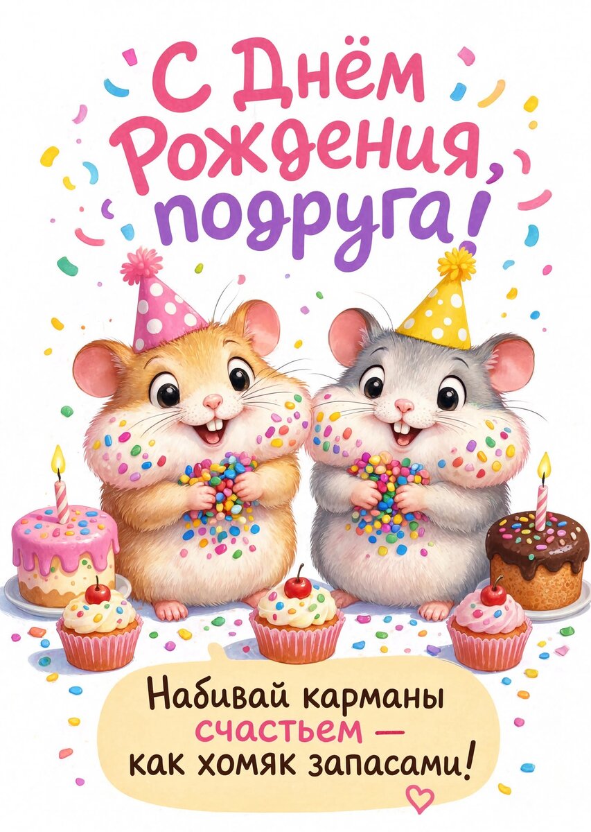 Открытка С Днём Рождения Подруга #65