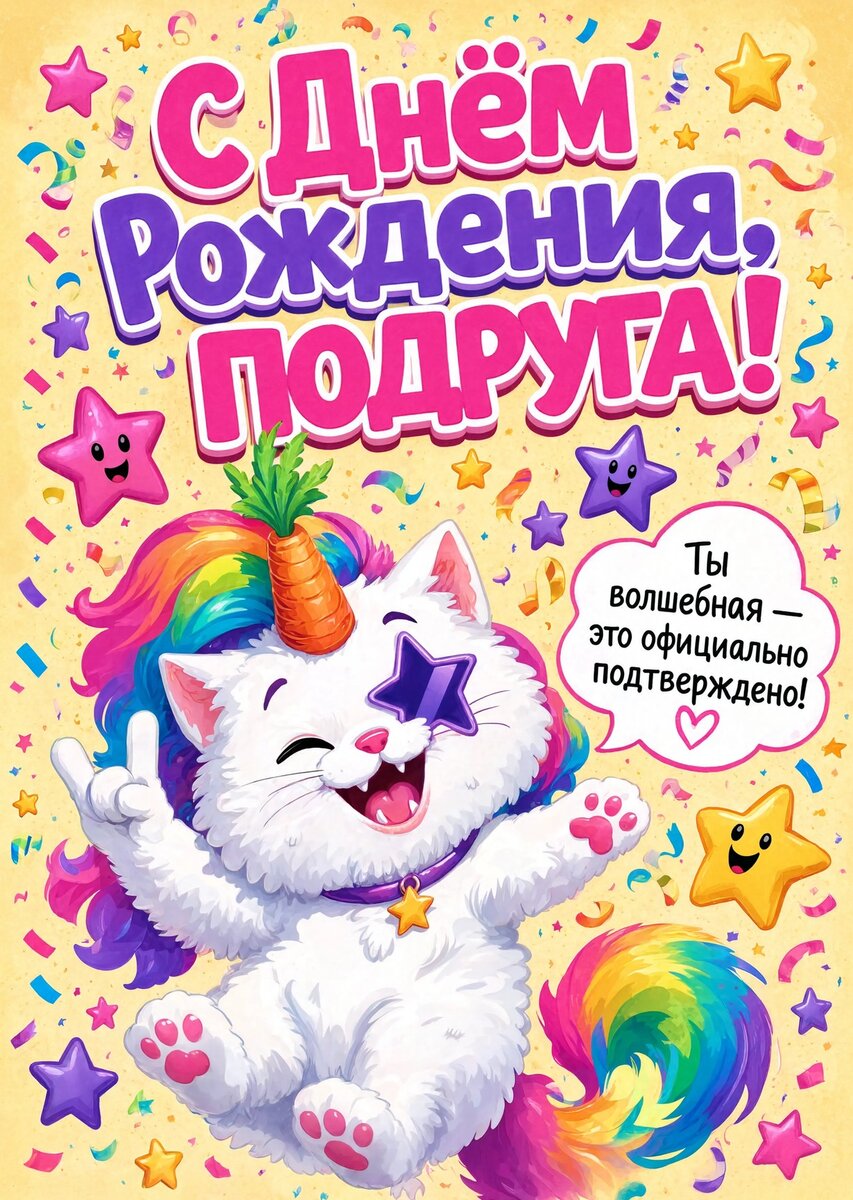 Открытка С Днём Рождения Подруга #69