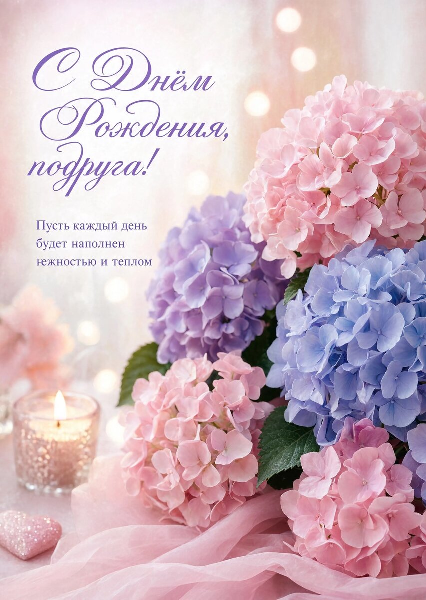 Открытка С Днём Рождения Подруга #70