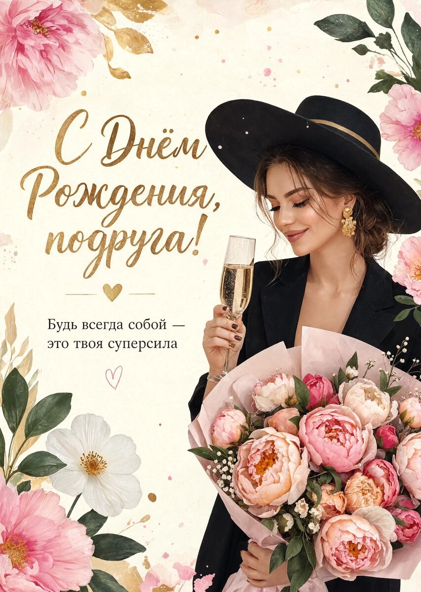 Открытка С Днём Рождения Подруга #76