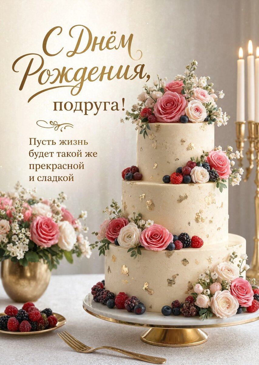 Открытка С Днём Рождения Подруга #78