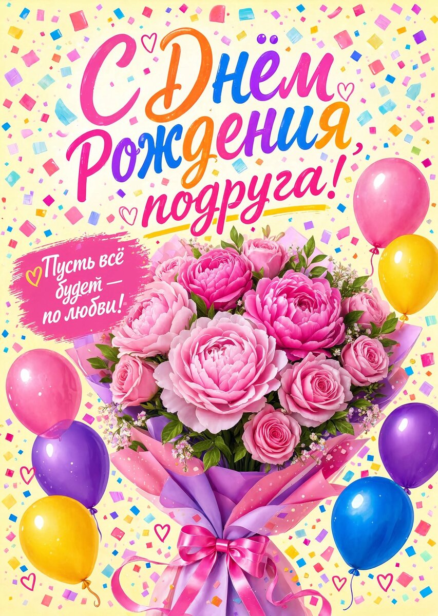 Открытка С Днём Рождения Подруга #8