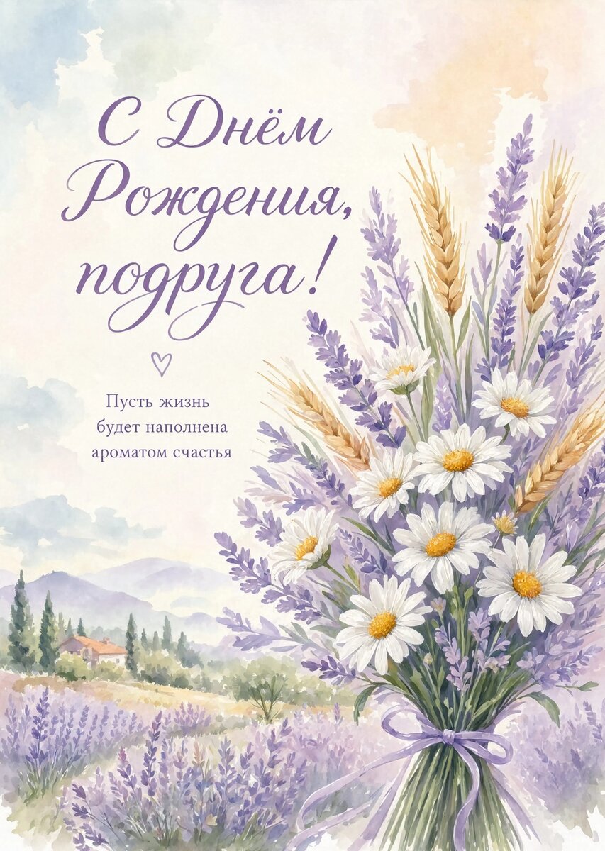 Открытка С Днём Рождения Подруга #80