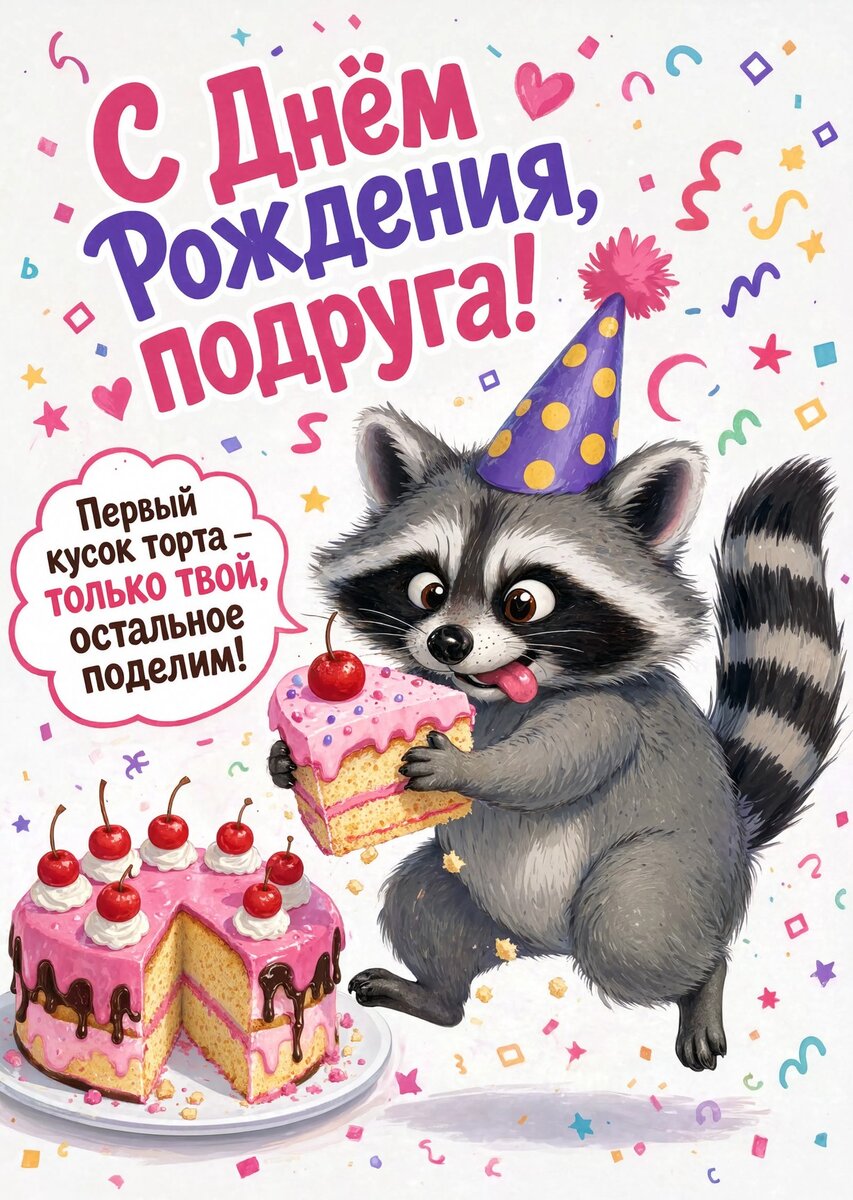 Открытка С Днём Рождения Подруга #81