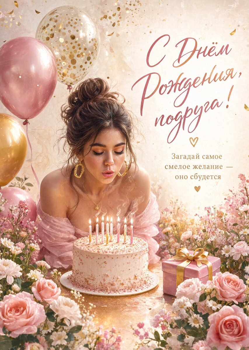 Открытка С Днём Рождения Подруга #84