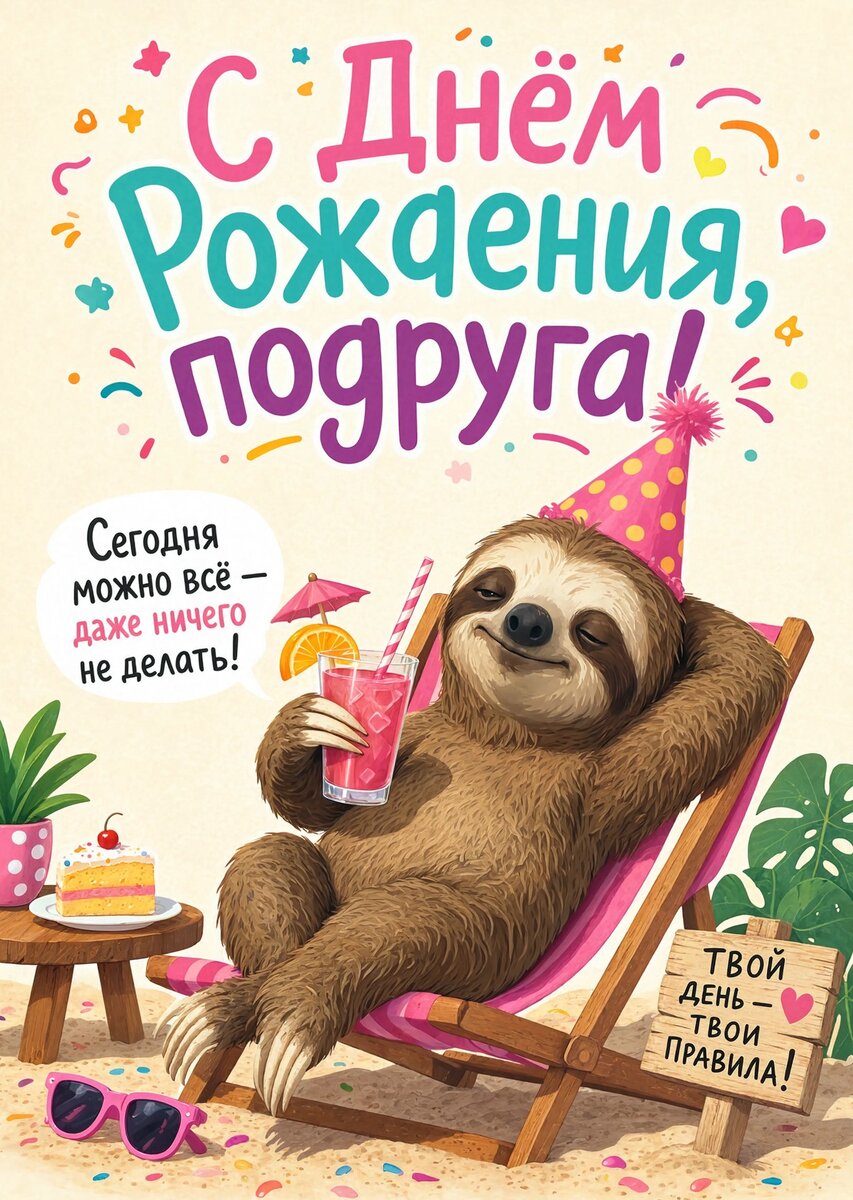 Открытка С Днём Рождения Подруга #87
