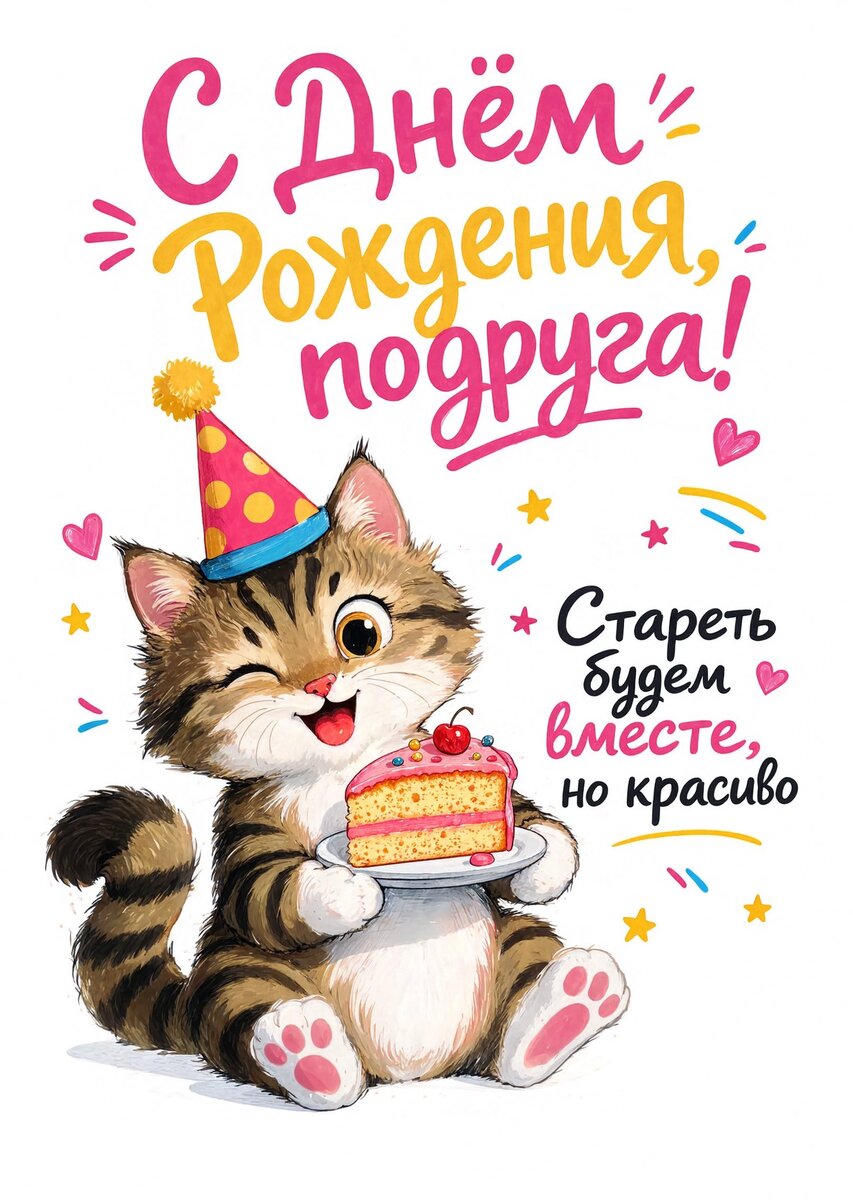 Открытка С Днём Рождения Подруга #93
