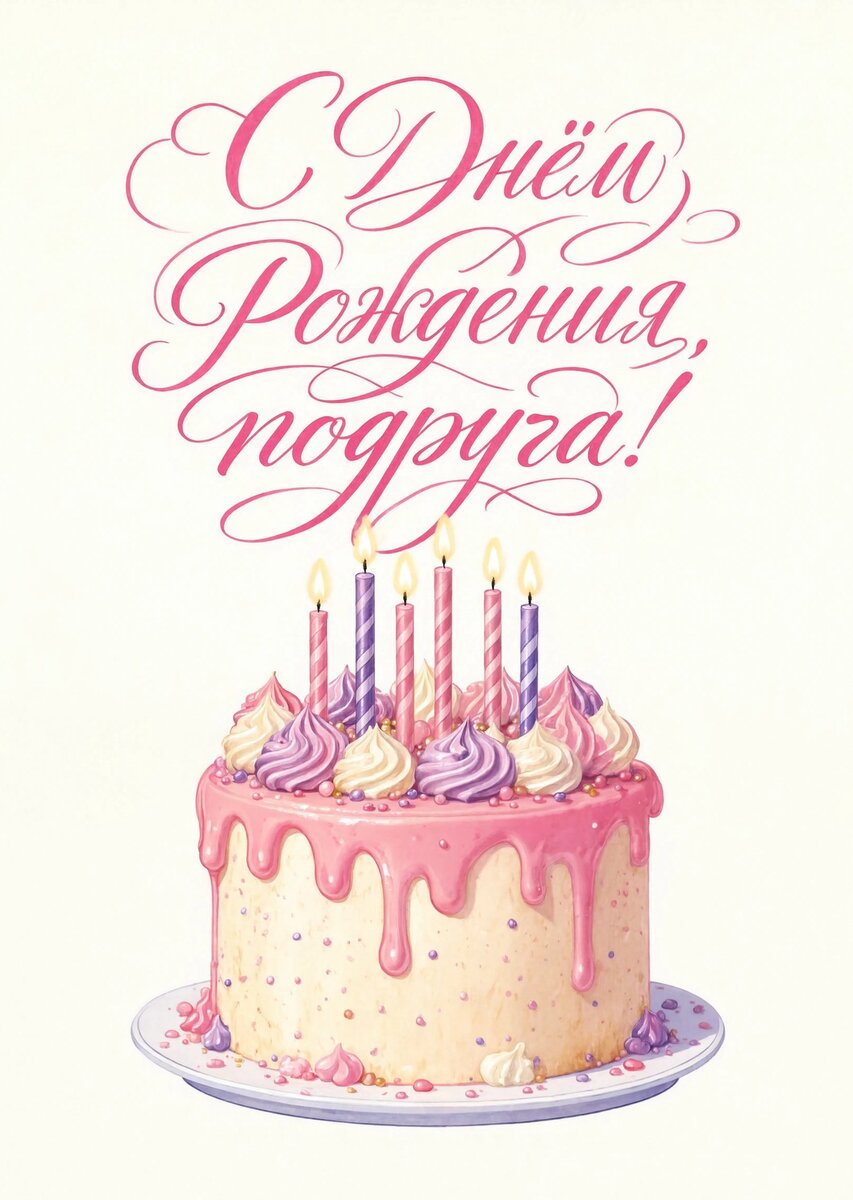 Открытка С Днём Рождения Подруга #95