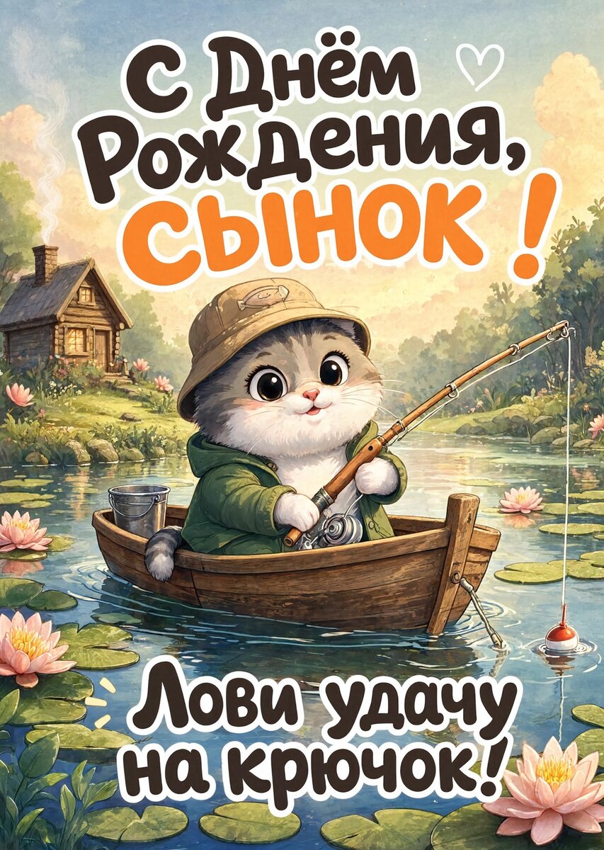 Открытка С днем рождения сыну #31