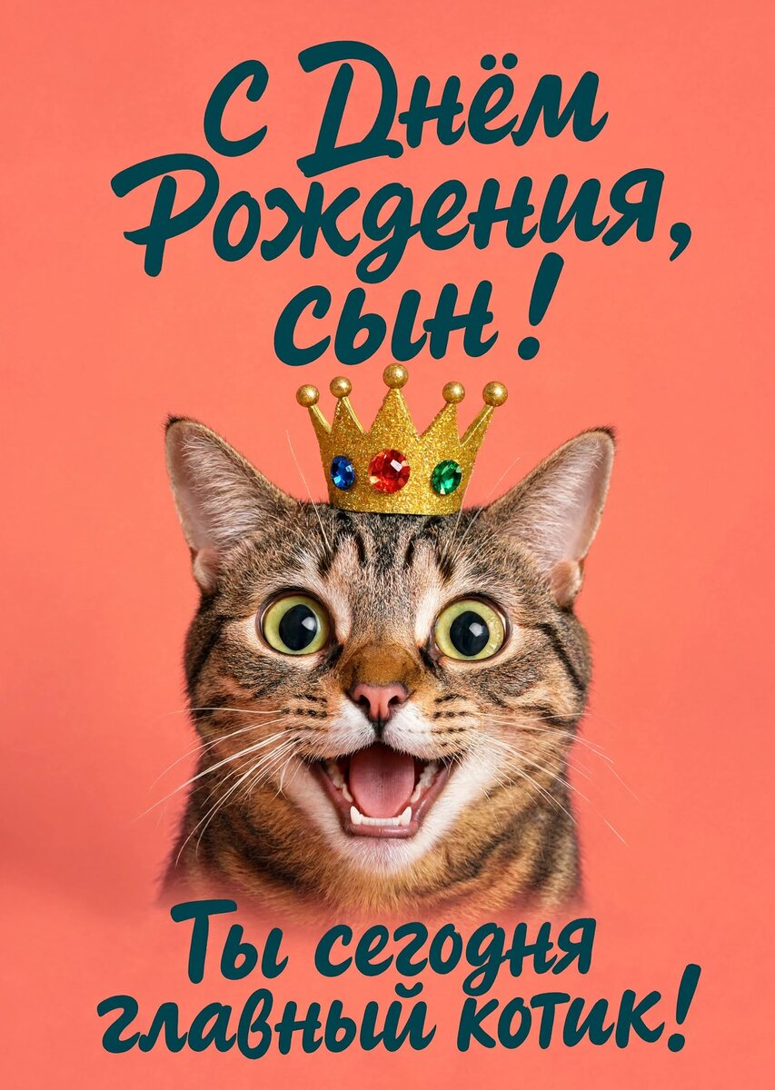 Открытка С днем рождения сыну #41