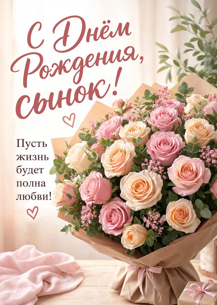 Открытка С днем рождения сыну #51