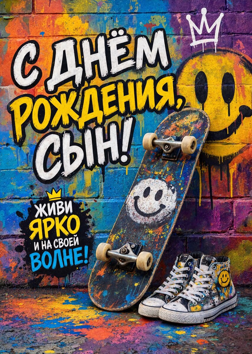 Открытка С днем рождения сыну #56