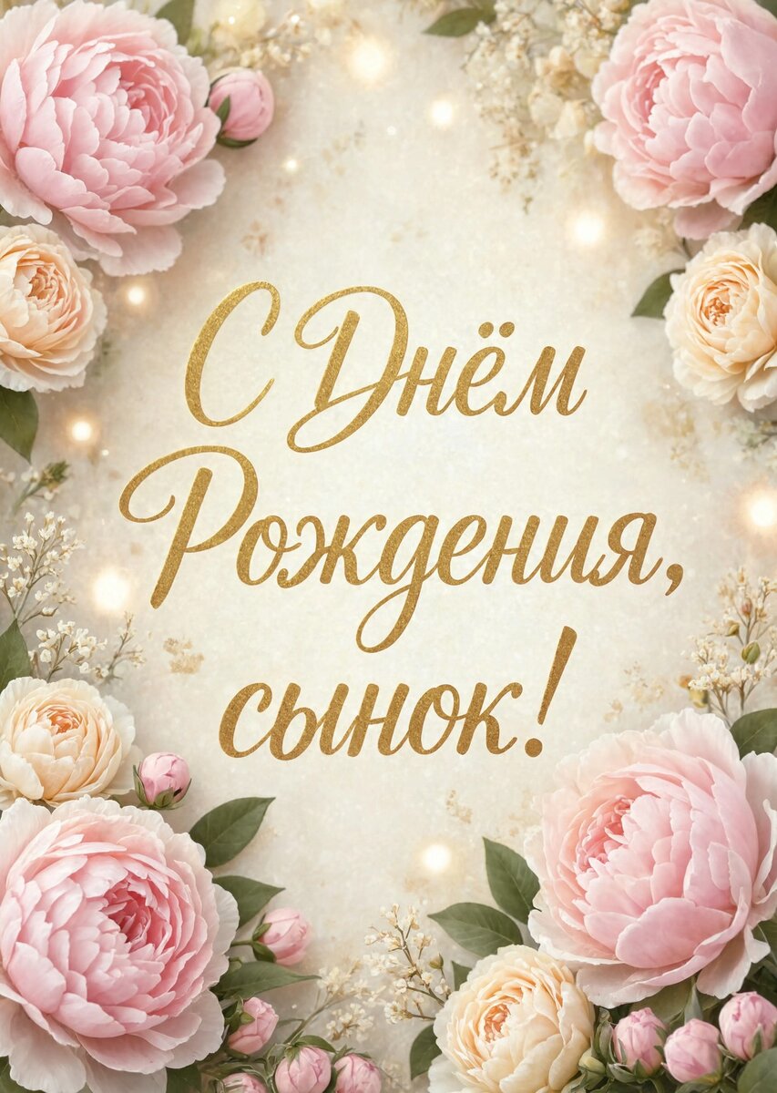 Открытка С днем рождения сыну #78