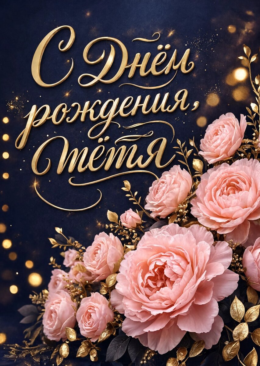 Открытка С Днём Рождения Тётя #11