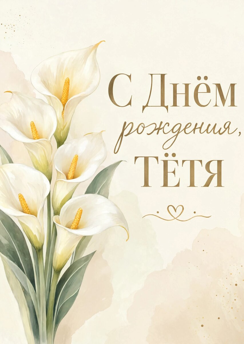 Открытка С Днём Рождения Тётя #13