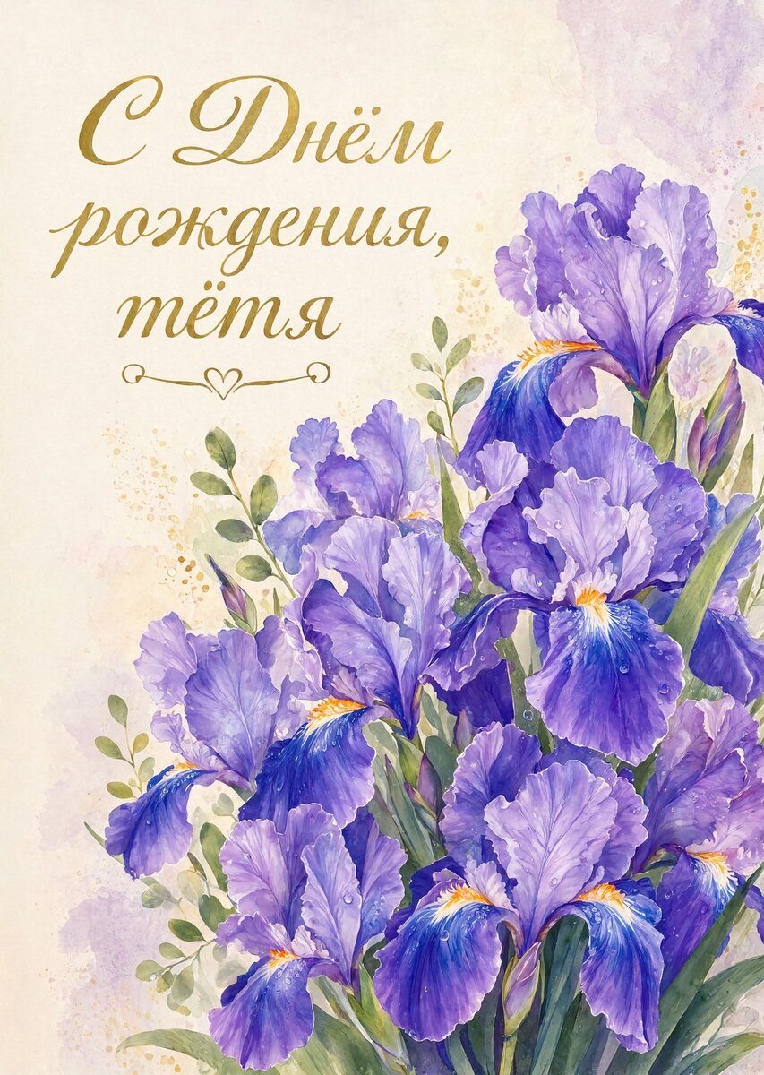 Открытка С Днём Рождения Тётя #15