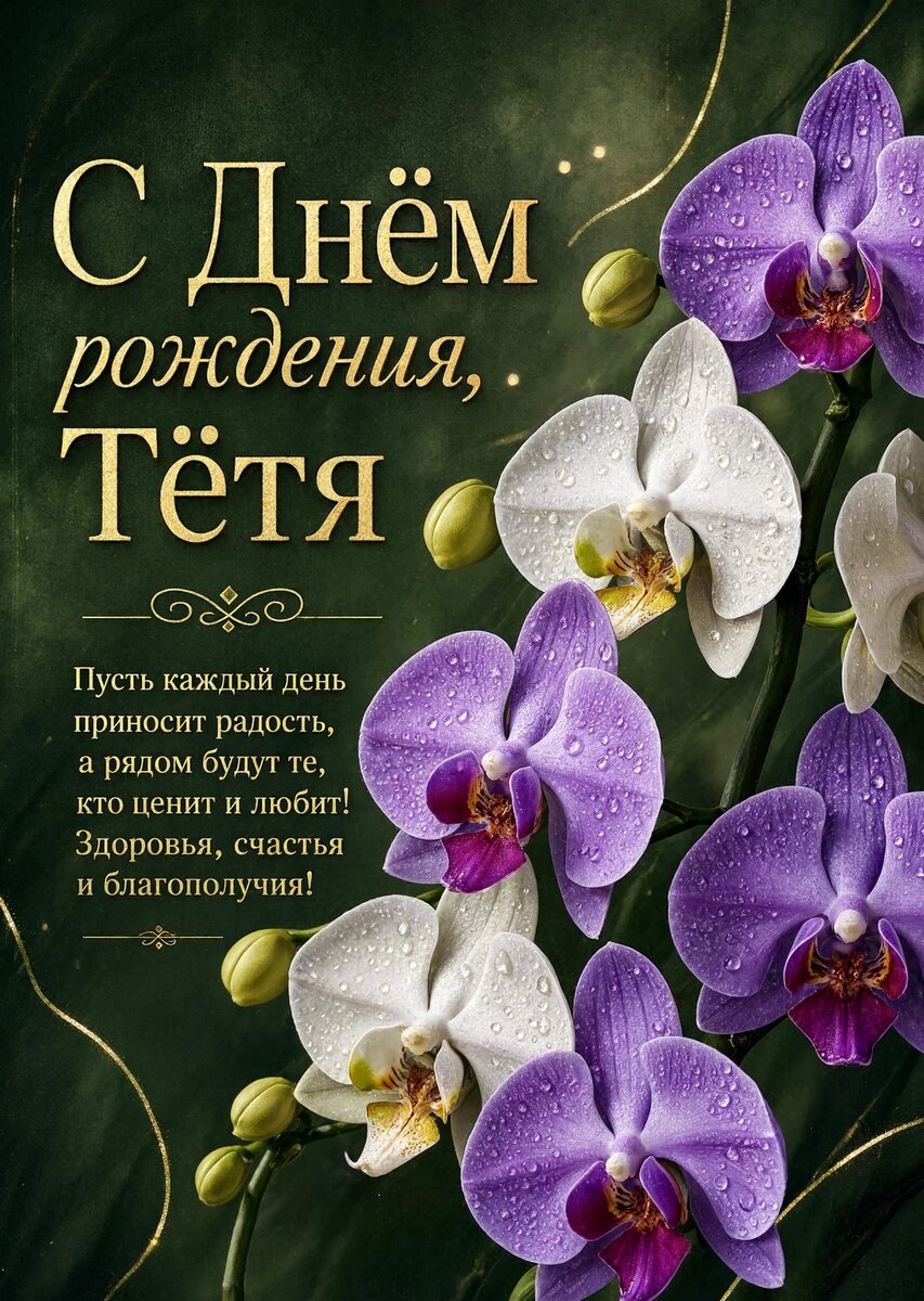 Открытка С Днём Рождения Тётя #18