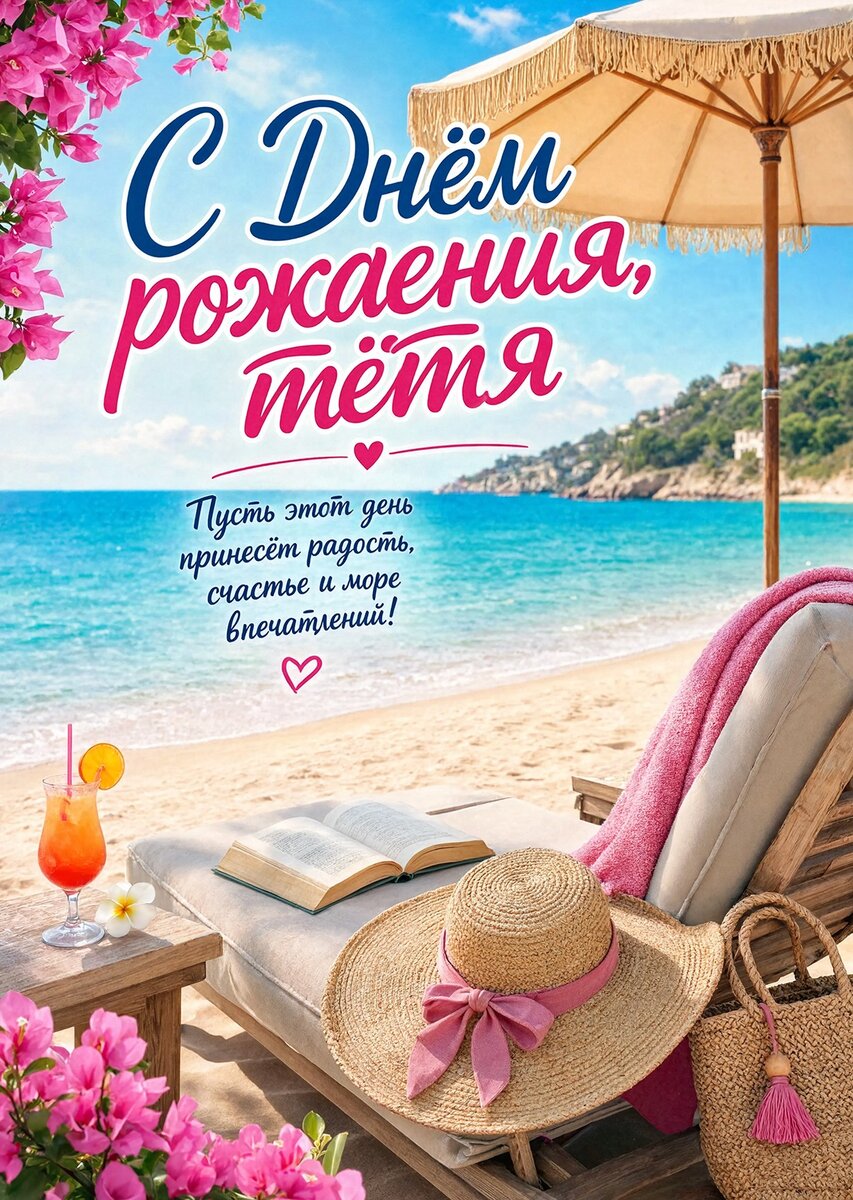 Открытка С Днём Рождения Тётя #19