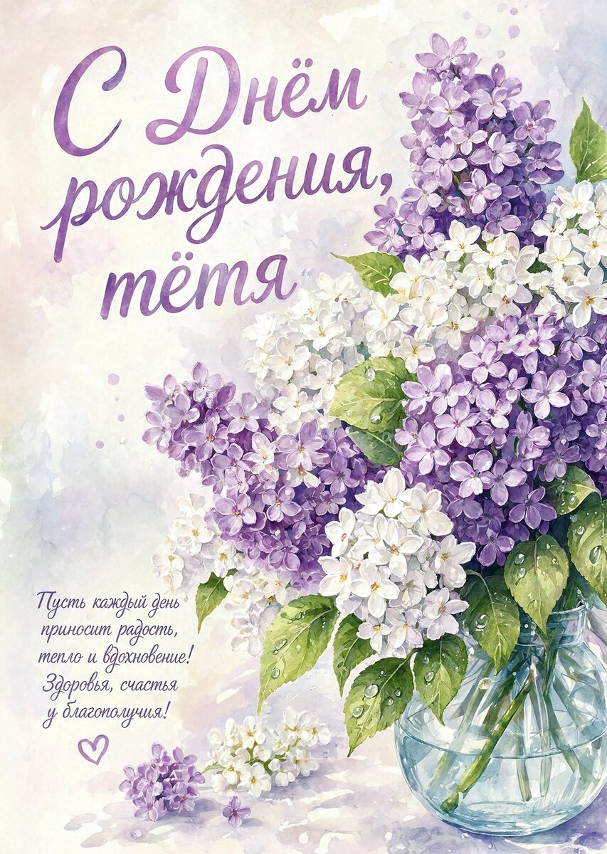 Открытка С Днём Рождения Тётя #20