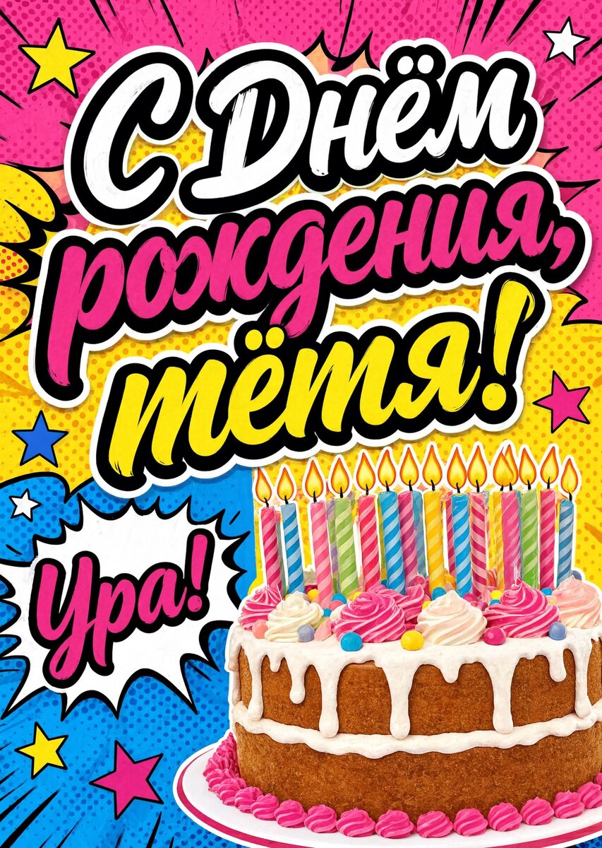 Открытка С Днём Рождения Тётя #23