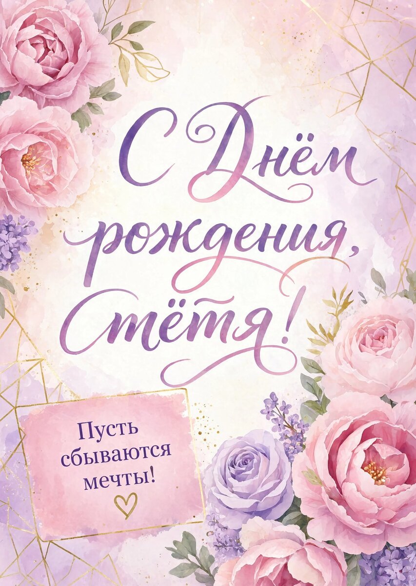 Открытка С Днём Рождения Тётя #24