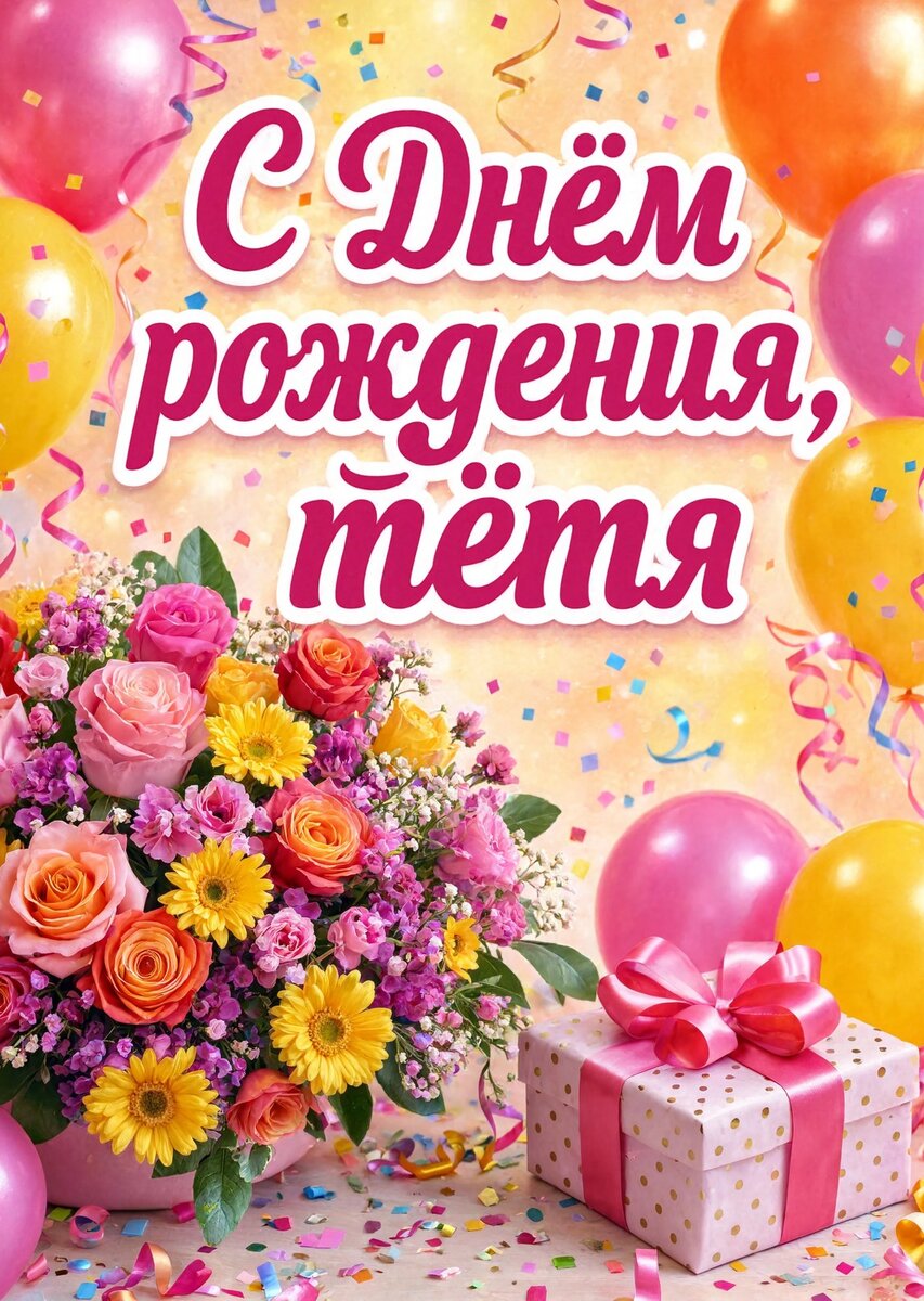 Открытка С Днём Рождения Тётя #28