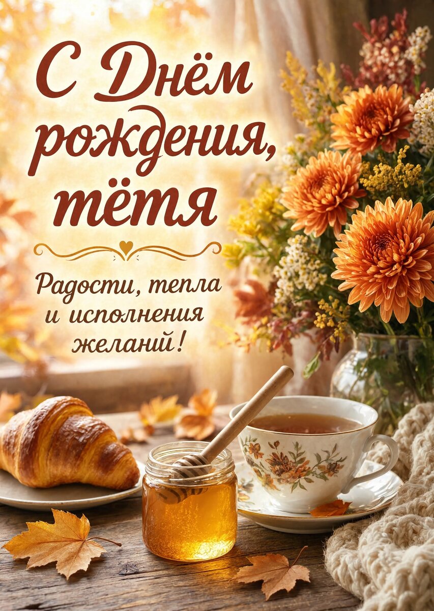 Открытка С Днём Рождения Тётя #31