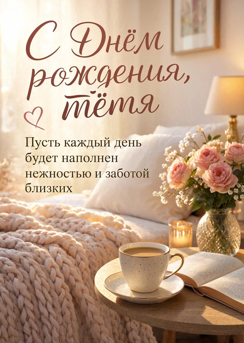 Открытка С Днём Рождения Тётя #32