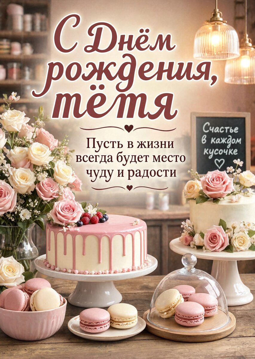 Открытка С Днём Рождения Тётя #33