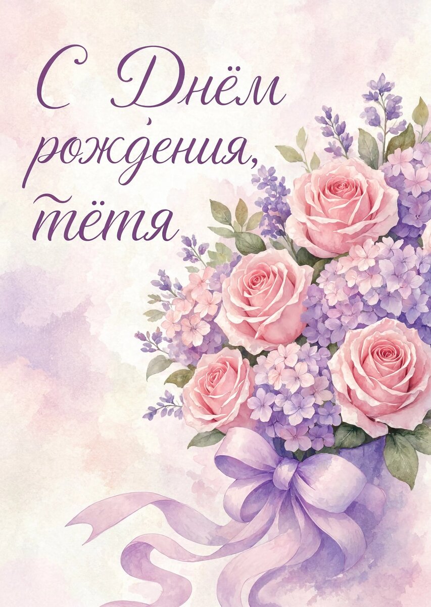 Открытка С Днём Рождения Тётя #37