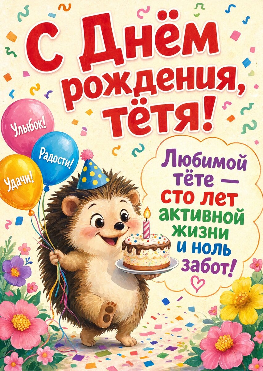 Открытка С Днём Рождения Тётя #39