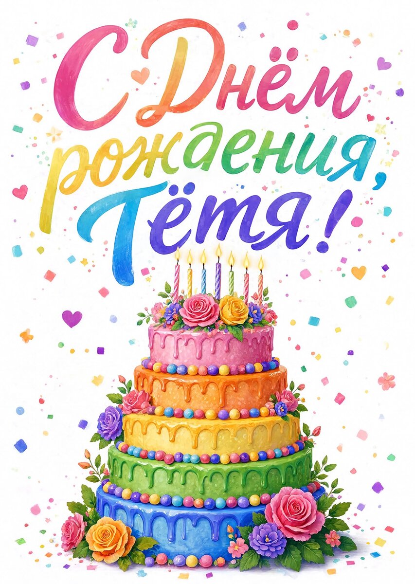 Открытка С Днём Рождения Тётя #4