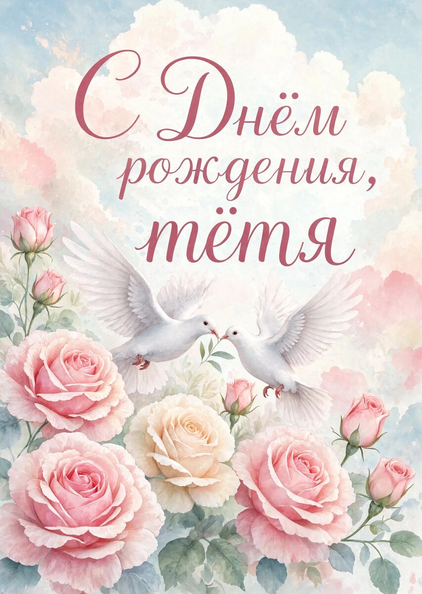 Открытка С Днём Рождения Тётя #42