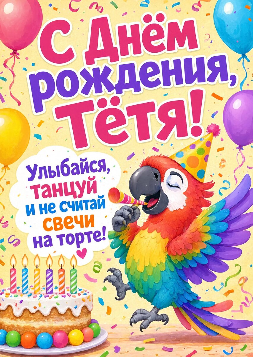 Открытка С Днём Рождения Тётя #43