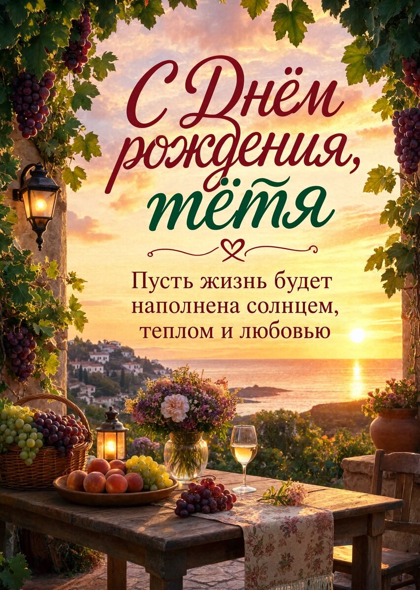 Открытка С Днём Рождения Тётя #44