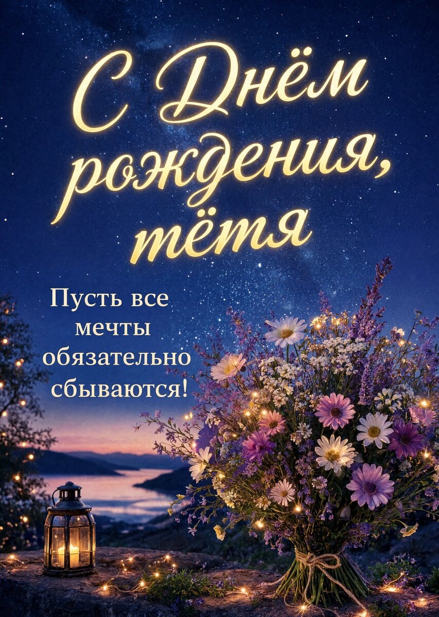 Открытка С Днём Рождения Тётя #45