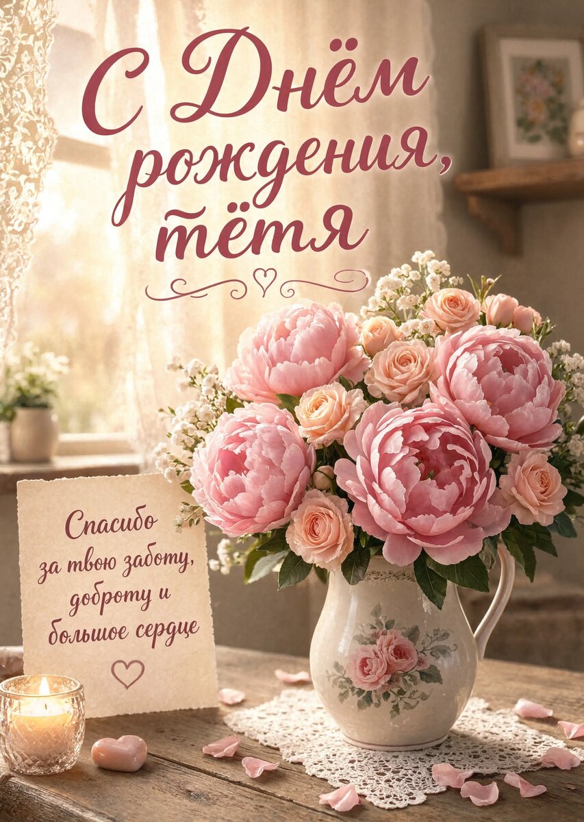 Открытка С Днём Рождения Тётя #47