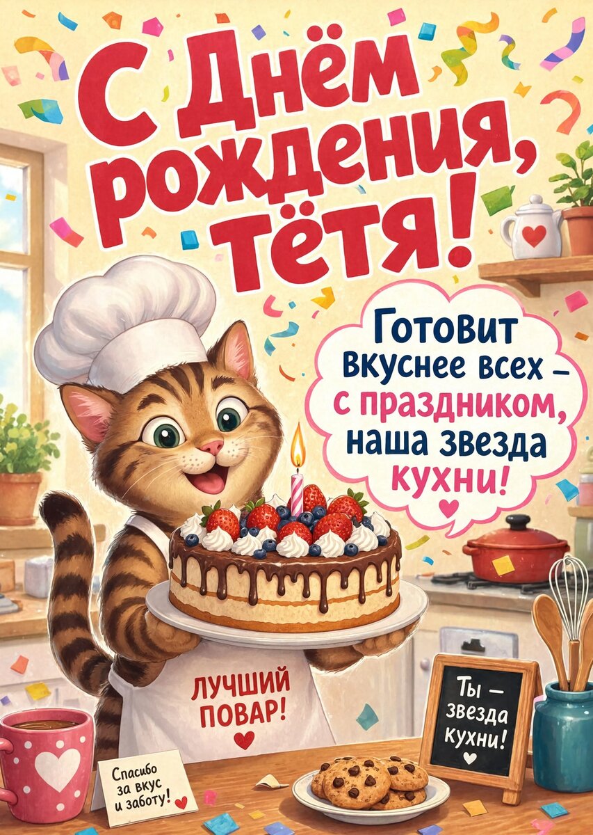 Открытка С Днём Рождения Тётя #49