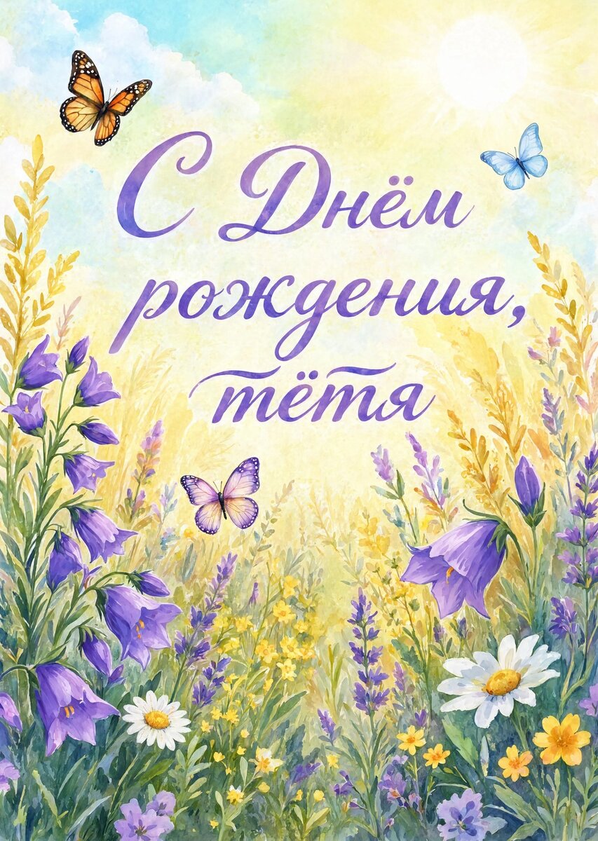 Открытка С Днём Рождения Тётя #50