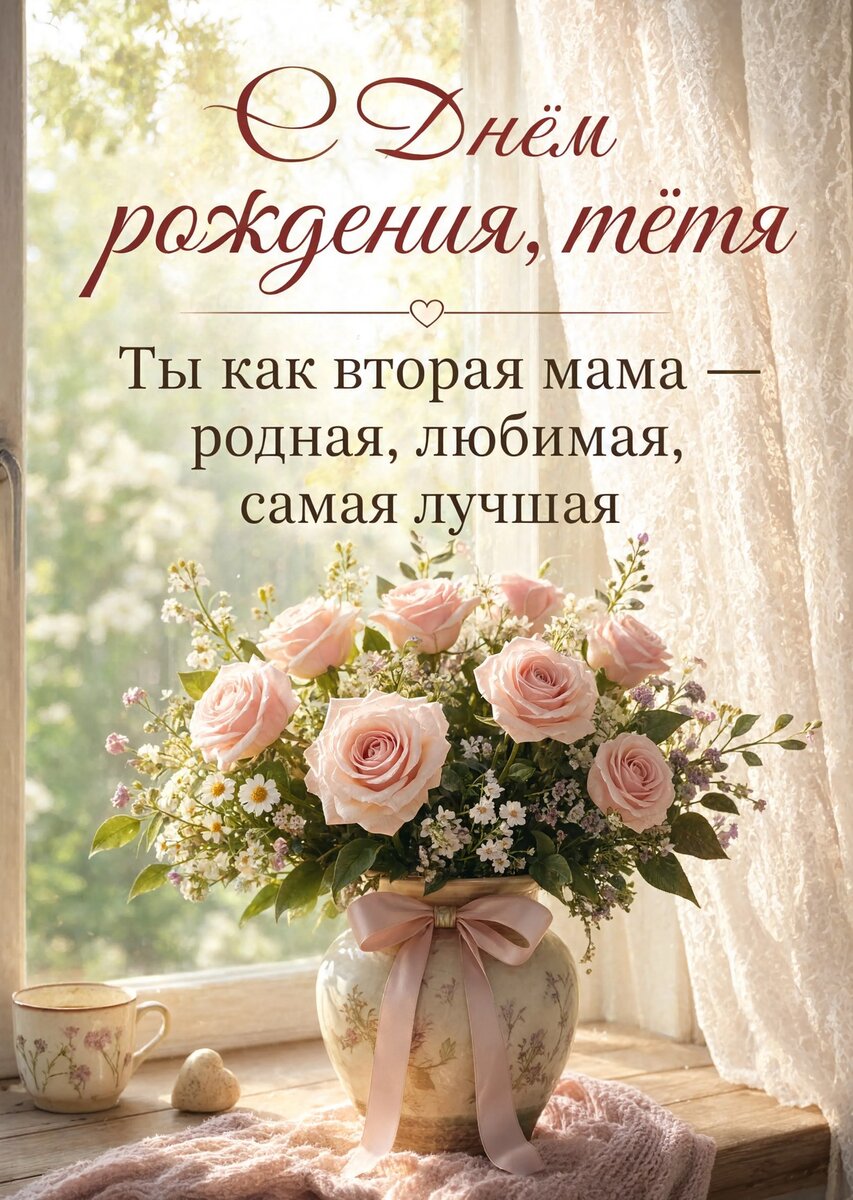 Открытка С Днём Рождения Тётя #52