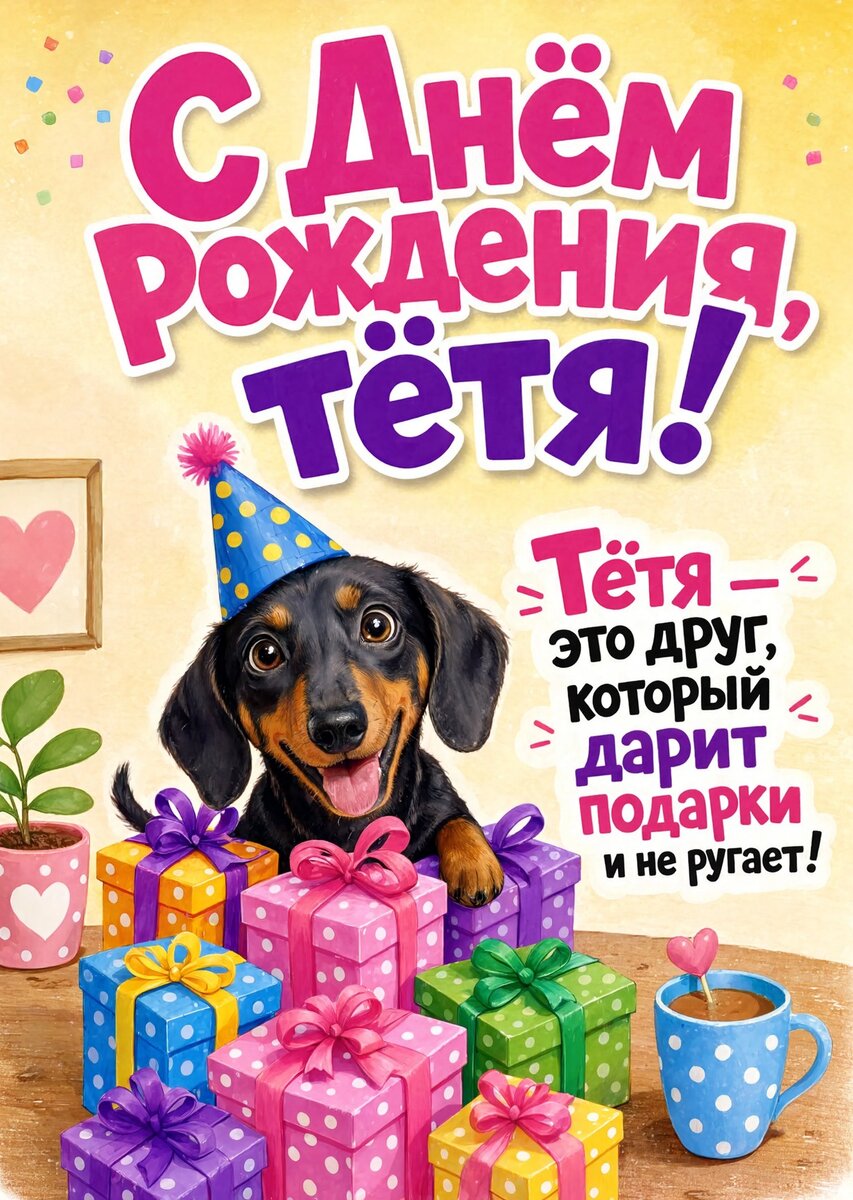 Открытка С Днём Рождения Тётя #53