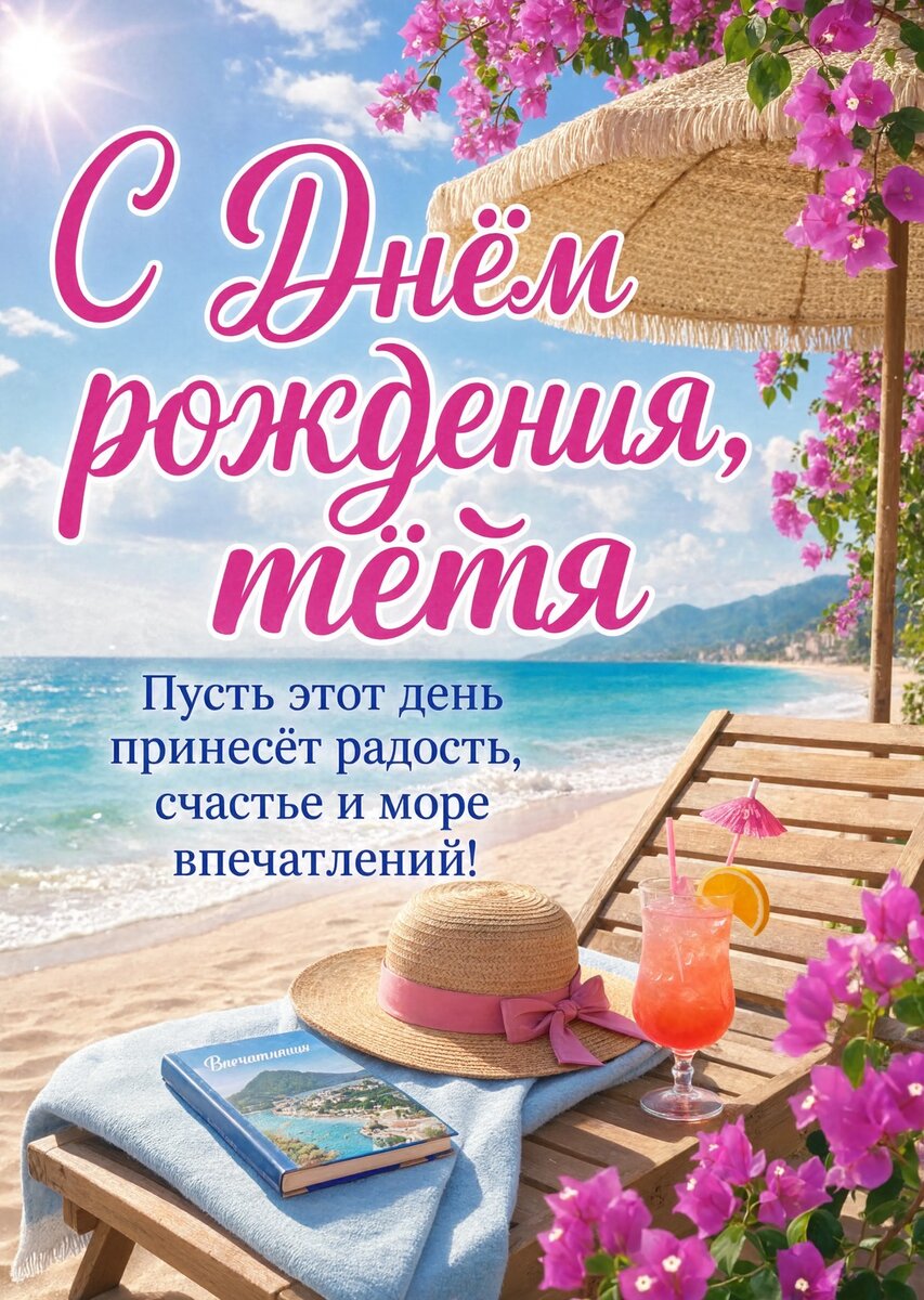 Открытка С Днём Рождения Тётя #55