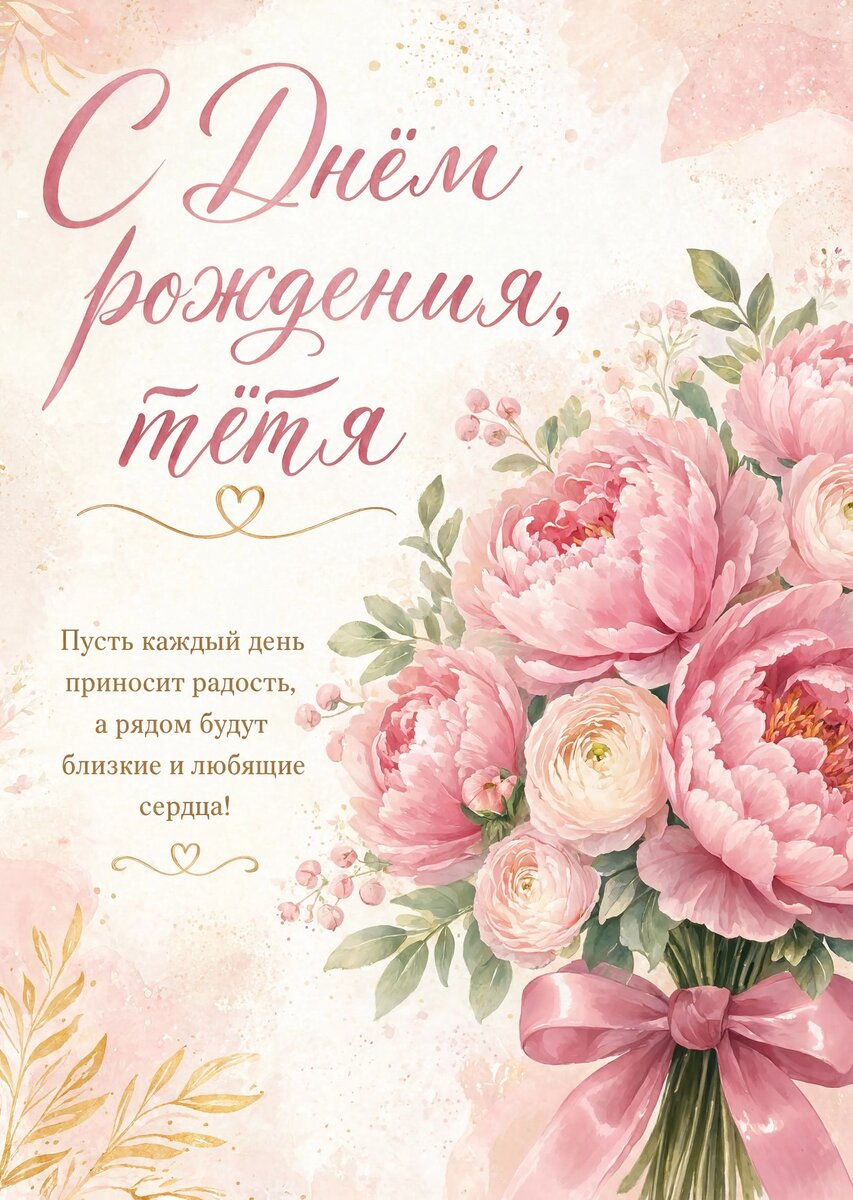 Открытка С Днём Рождения Тётя #6