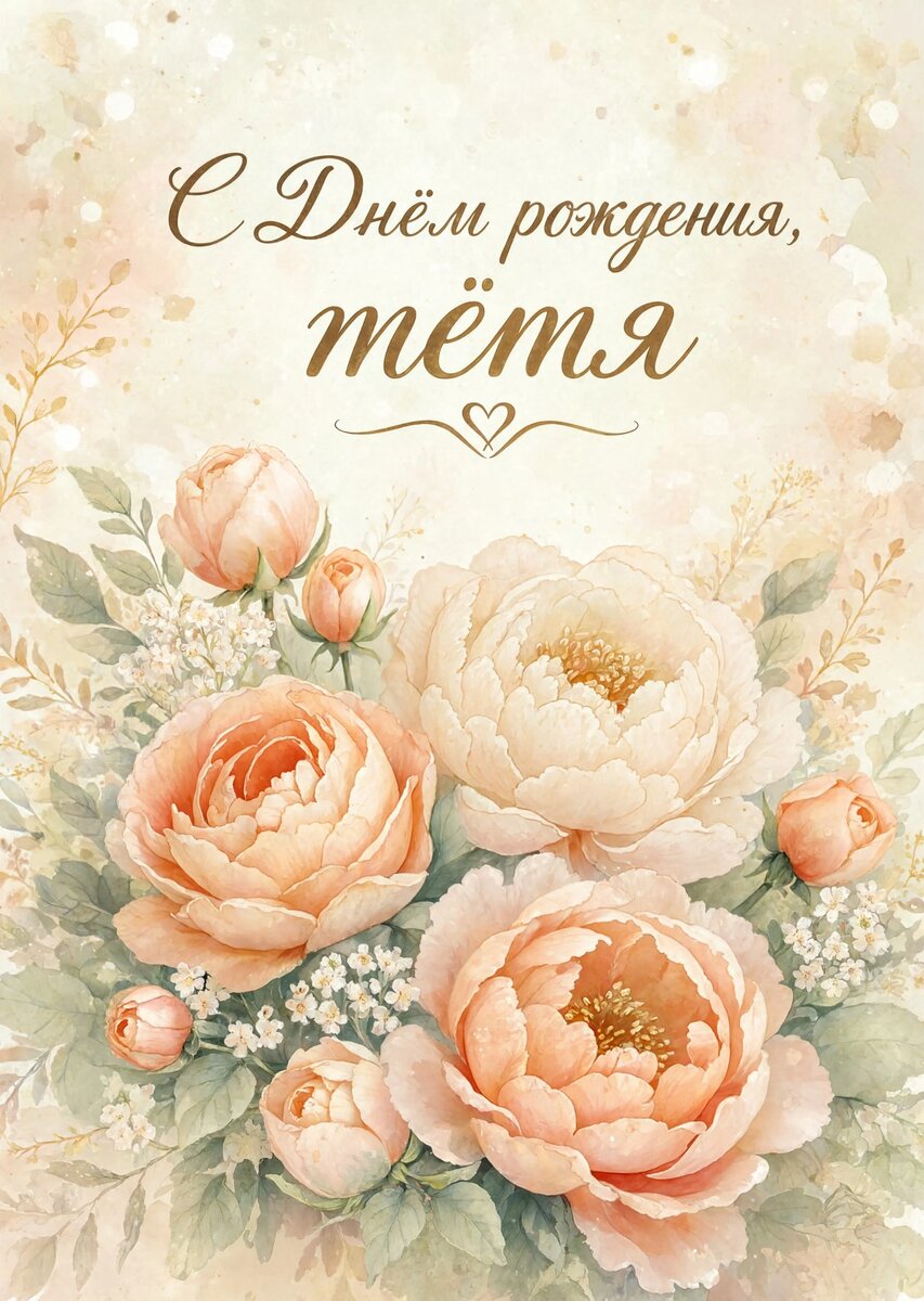 Открытка С Днём Рождения Тётя #60